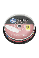 Диски HP DVD+R 8,5 GB 8x Double layer Full surface inkjet printable Cake box/10