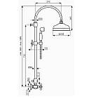 Золота стійка для душу в стилі ретро EMMEVI Deco Classic OR1200281, фото 8