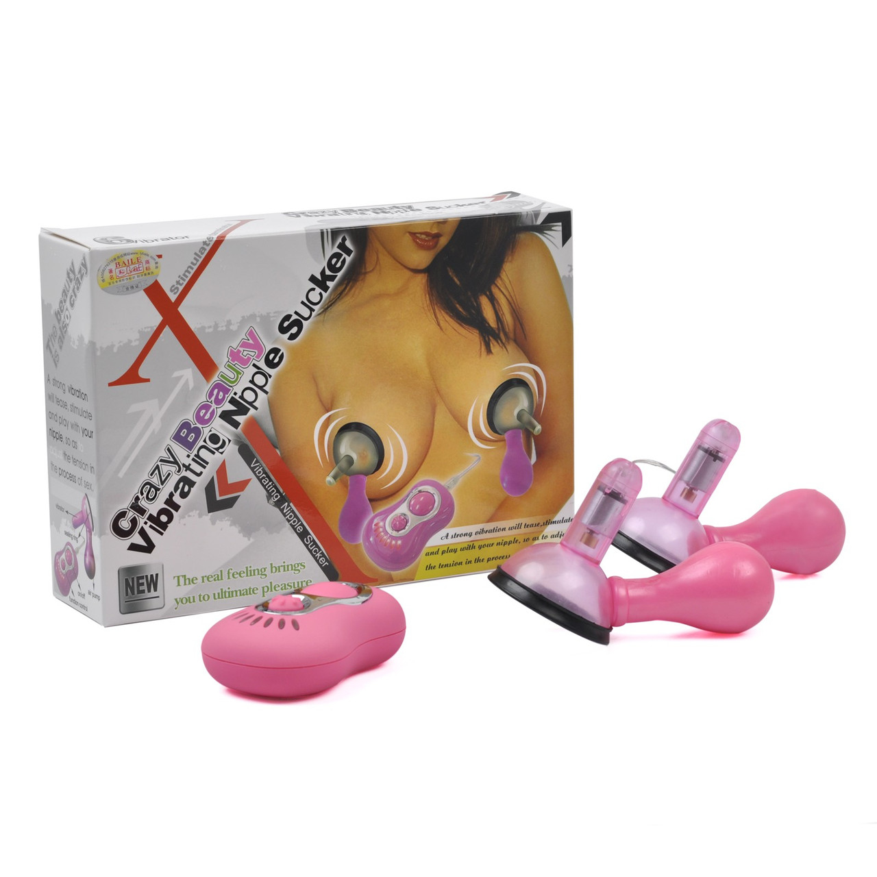 Вакуумна вібропомпа для грудей Baile, стимулятор, масажер сосків, фото 1