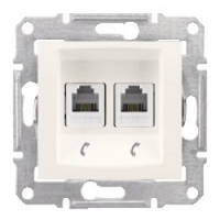 Розетка Schneider-Electric Sedna Телефонна RJ11 подвійна слонова кістка ( SDN4201123 )