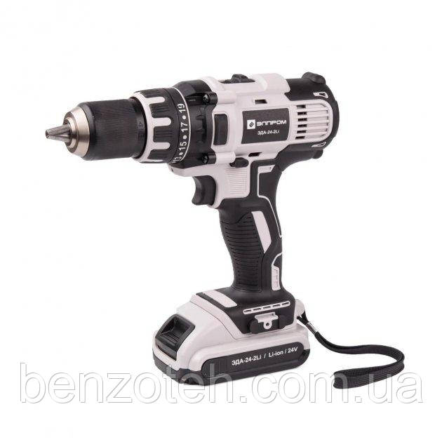 Шуруповерт-дриль акумуляторний Елпром ЕДА-24-2Li з 2-х швидкісним редуктором, фото 1