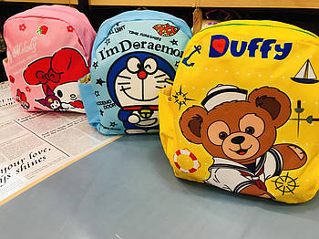 Рюкзак дитячий дошкільний стильний на блискавці з кишенею яскравий принт Luna