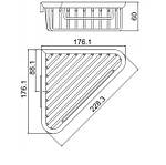 Кутова поличка решітка для душу Emco System 3545 001 05, фото 3