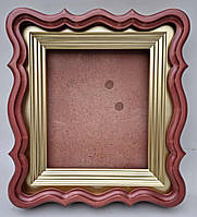 Фігурний кіот для ікони з внутрішньою дерев'яною рамою під золото, фото 9