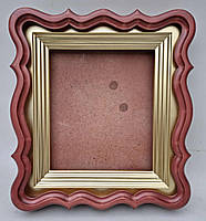 Фігурний кіот для ікони з внутрішньою дерев'яною рамою під золото, фото 8