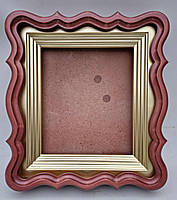 Фігурний кіот для ікони з внутрішньою дерев'яною рамою під золото, фото 3