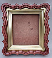 Фігурний кіот для ікони з внутрішньою дерев'яною рамою під золото, фото 2