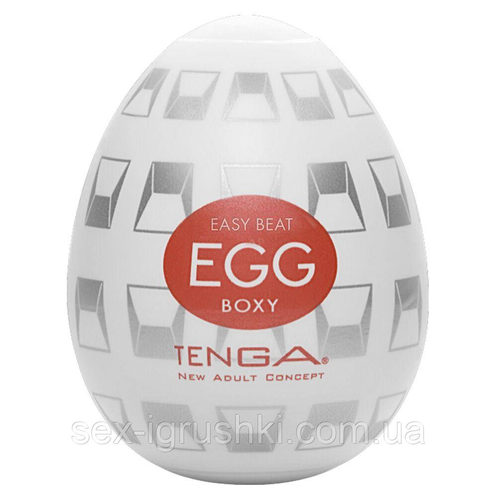 Мастурбатор-яйце Tenga Egg Boxy з геометричним рельєфом SO5488