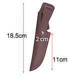 Кобура для ножа коричнева RESTEQ. Шкіряний чохол для ножа. Ножни для ножа із натуральної шкіри 18,5 см x 4 см, фото 2