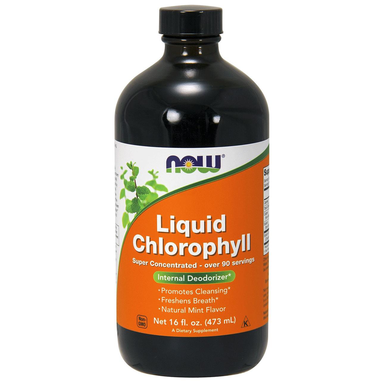 Харчова добавка NOW Foods Liquid Chlorophyll& MINT 473 мл