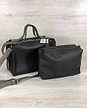 Женская сумка 2в1 «Малика» черного цвета, фото 2
