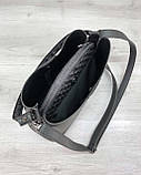 Женская сумка Илина серого цвета, фото 4