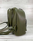 Жіночий модний міський рюкзак «Андрес» оливковий опт, фото 2