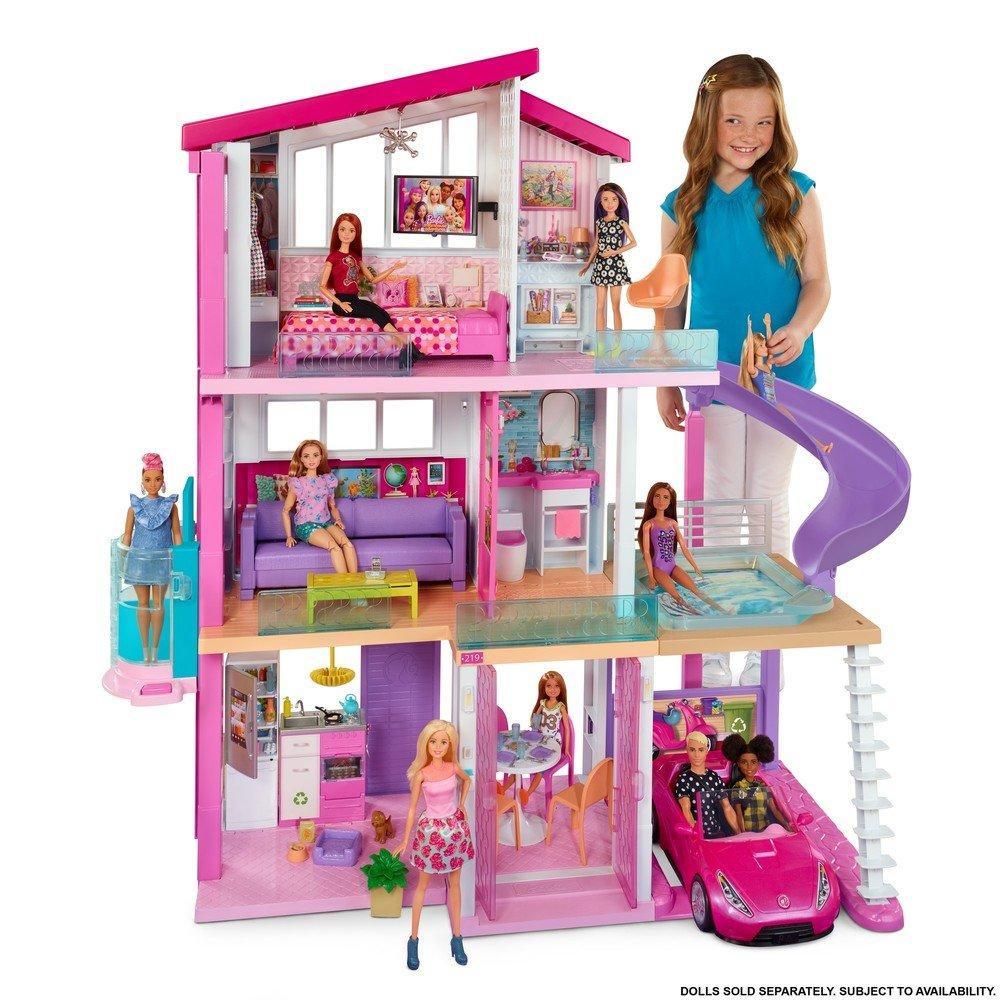 Barbie GNH53 DreamHouse Ігровий набір Будинок мрії барбі будиночок з горкою ліфтом та басейном, фото 1