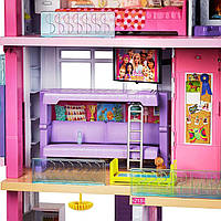 Barbie GNH53 DreamHouse Ігровий набір Будинок мрії барбі будиночок з горкою ліфтом та басейном, фото 6