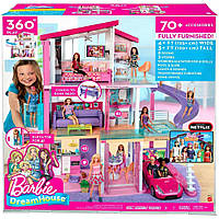 Barbie GNH53 DreamHouse Ігровий набір Будинок мрії барбі будиночок з горкою ліфтом та басейном, фото 8