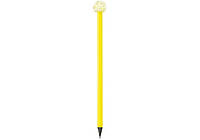 Олівець чорнографітний HB з акриловою сяйною прикрасою, жовтий корпус