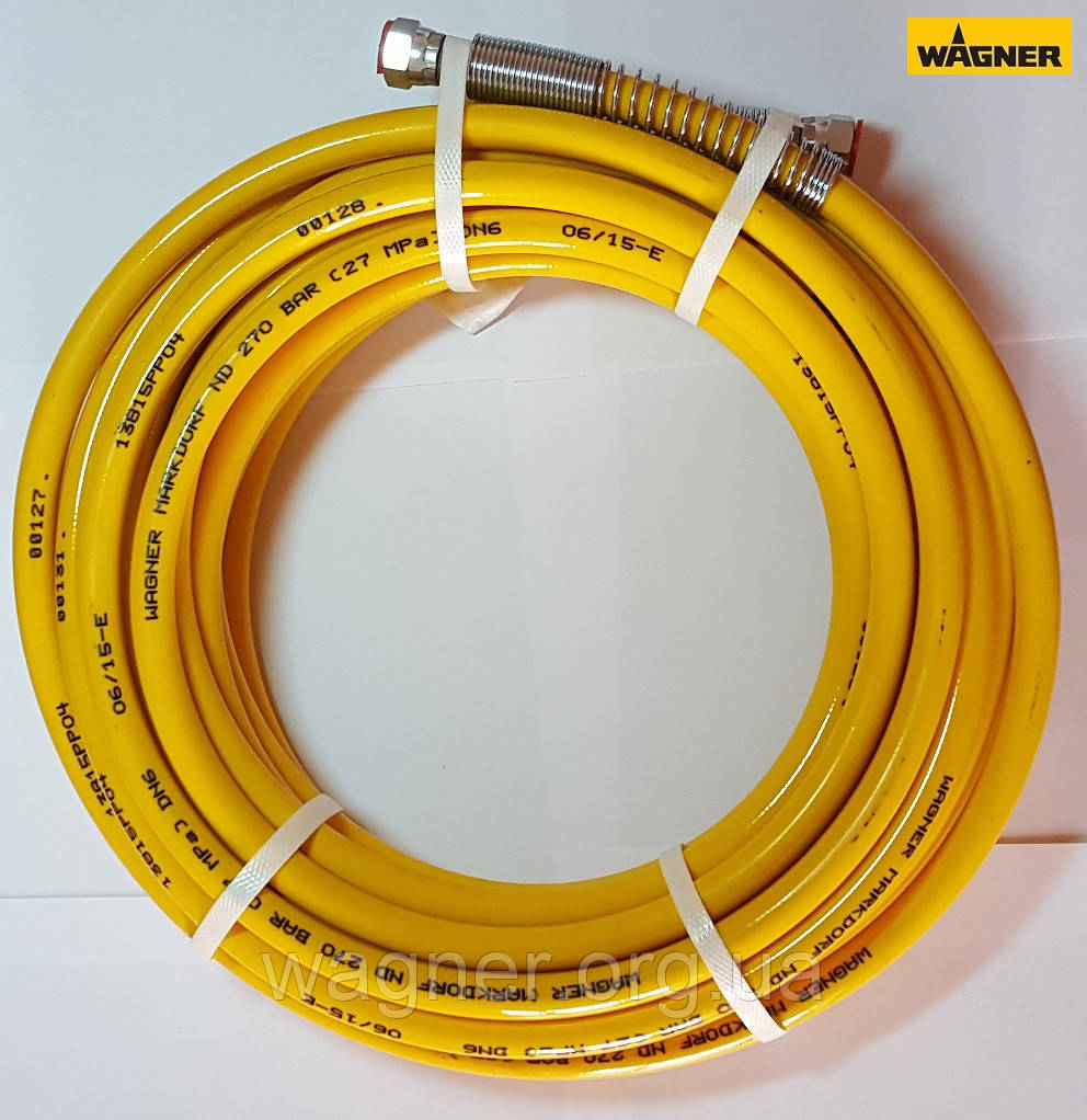 Шланг високого тиску DN6 довжиною 15 м, 1/4" 27 МПа (жовтий)