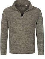 Флисовый свитер серый меланж ST5060