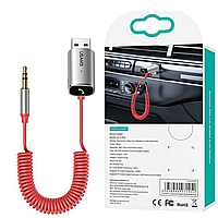 Адаптер Bluetooth to AUX 3.5 jack USAMS US-SJ504 BT 5.0 | MicroSD card Red