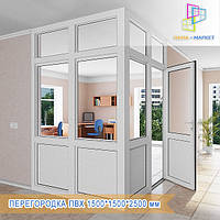 Кутові металопластикові перегородки у Києві