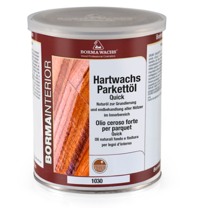 Олія-віск для паркету Borma Wachs Hardwax Parquet Oil 1030 напівмат 1л (розлив), фото 1