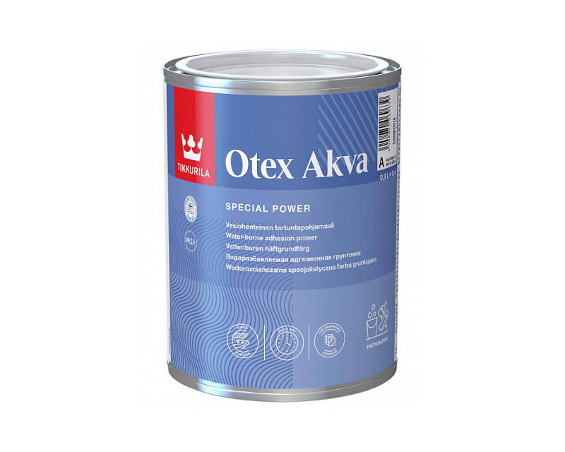 Грунт синтетичний TIKKURILA OTEX AKVA адгезійний база А 0,9 л