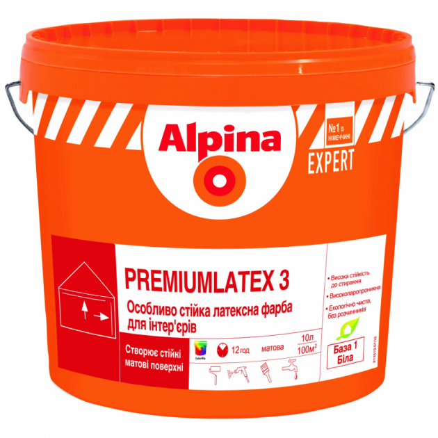 Фарба в/д Alpina Expert інтер'єрна 3B1 Premiumlatex 10 л