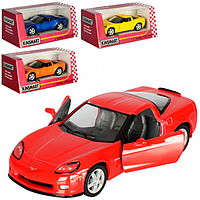 HU Машинка залізна KINSMART KT 5320 W інерційна, 1:36 Chevrolet Corvette