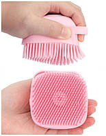 Силіконова щітка мочалка Silicone Massage Bath Brush Rose