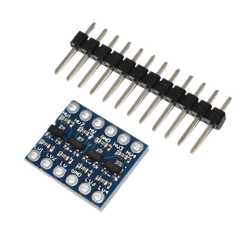 Модуль перетворення логічних рівнів 5V-3V Arduino двонаправлений. 4 каналу. I2C, UART, SPI.