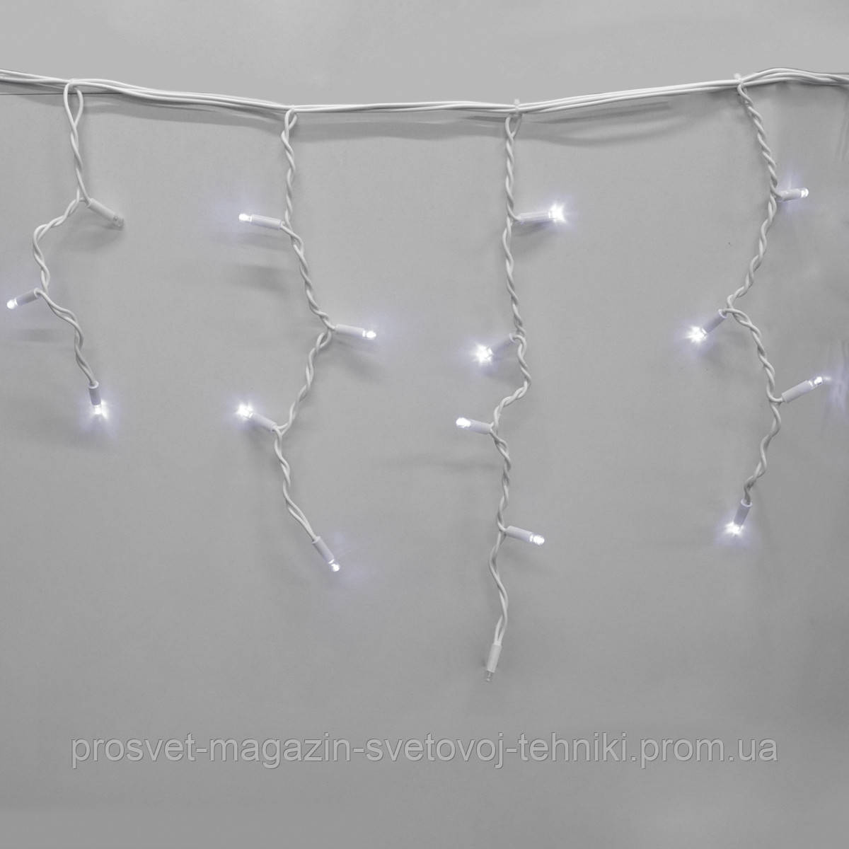 Гірлянда-бахрома (Icecle-Lights) 120 Short curtain-W-1 зовнішня, пров.: білий, 5 м (Білий)