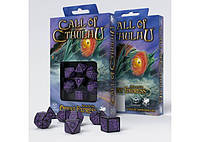 Настольная игра Q-Workshop Набор кубиков COC Horror on the Orient Express Black & purple Dice Set (7 шт.)