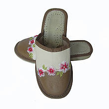 Шкіряні капці літні, жіночі ТЛЖ1