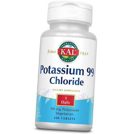 Калій KAL Potassium 99 Chloride 100 tab, фото 2