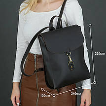 Жіночий рюкзак Венеція з натуральної шкіри колір Фісташка, розмір середній, фото 5