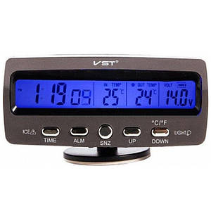 Термометр з годинником VST-7045V