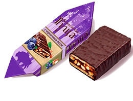 Вафельные конфеты в шоколадной глазури Коммунарка Беловежская пуща с черничным пюре 320 грамм - фото 1 - id-p1541053859