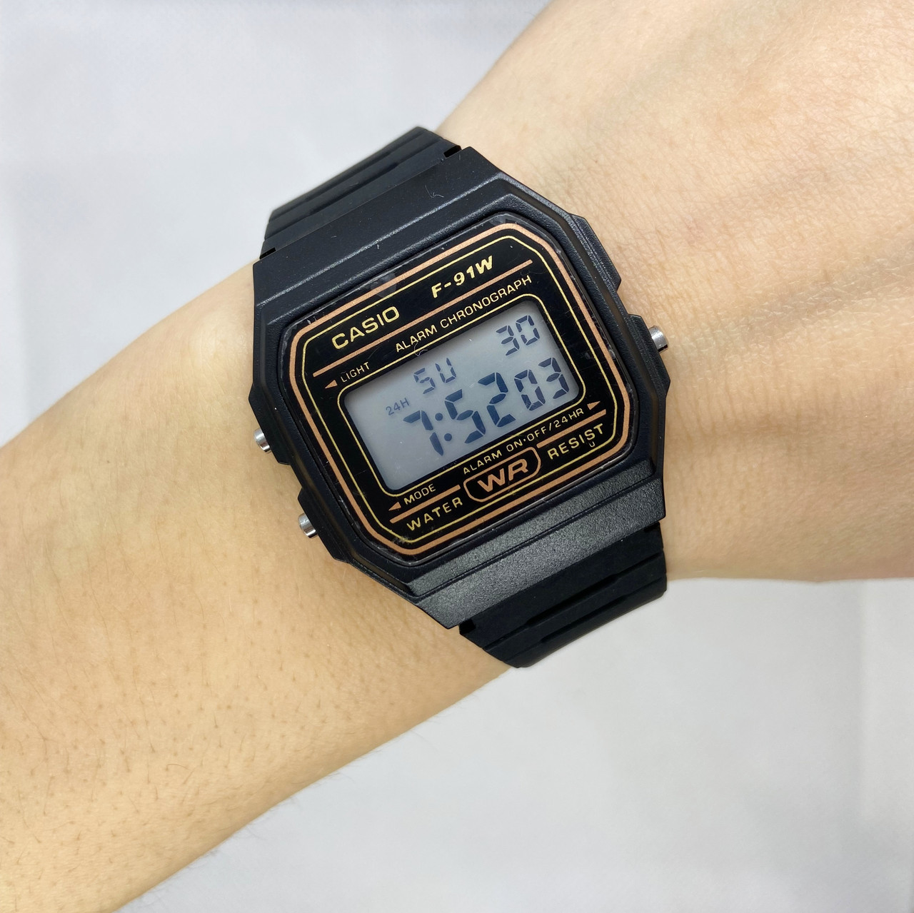 Часы мужские наручные электронные CASIO (Касио) F-91W Черные ( код ...