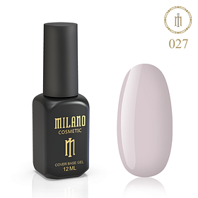 Каучукова основа база для гель-лаку нігтів Кольорова Milano 12 мл No 27