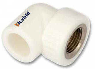Кут Kalde з внутрішньою різьбою 20*1/2 Kalde WHITE ппр