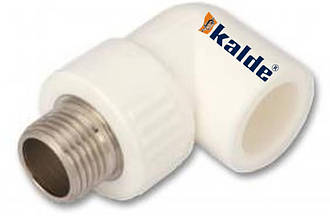 Кут Kalde з зовнішньою різьбою 20*1/2 Kalde WHITE ппр