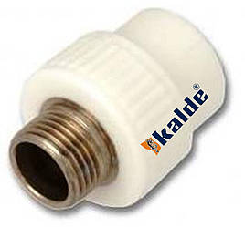 Муфта Kalde з зовнішньою різьбою 20*1/2 Kalde WHITE ппр