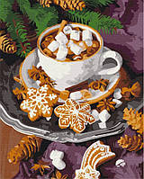 Картина по номерам Пряное какао со снежком (BS52779) 40 х 50 см (Без коробки)