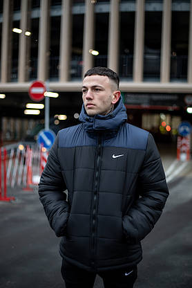Комплект Куртка чоловіча Зимова Найк + утеплені штани. Барсетка Nike і рукавички в Подарунок., фото 3