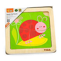 Деревянный мини-пазл Viga Toys Божья коровка, 4 эл. (GOLD_50140)