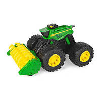 Игрушечный комбайн John Deere Kids Monster Treads с молотилкой и большими колесами (GOLD_47329)