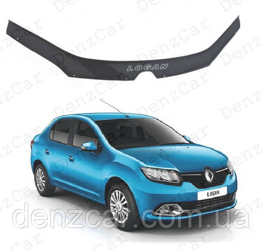 Купить Дефлектор капота Renault Logan II 2013\Мухобойка Рено Логан 2 ...