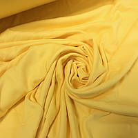 Трикотаж интерлок пенье, однотонный желтый (Турция шир. 1,8 м) (T-0001)