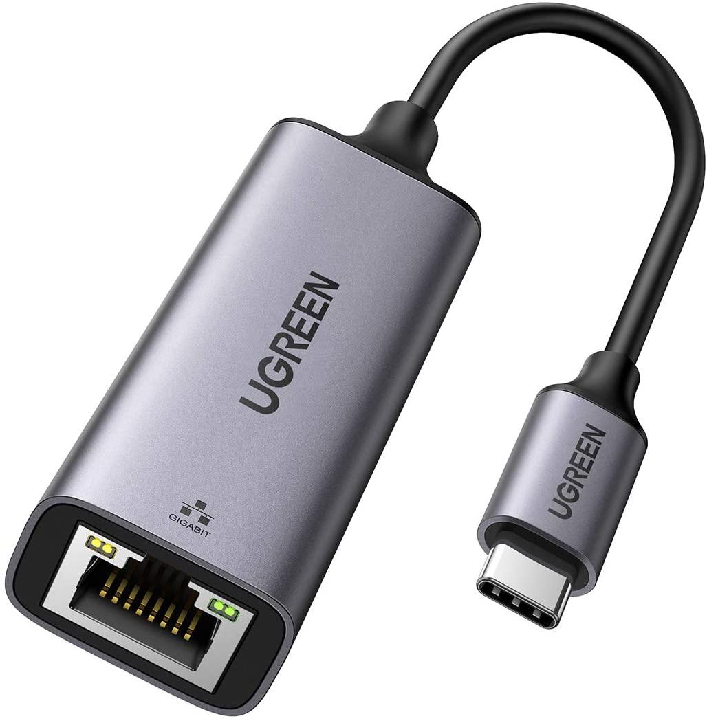 Провідний мережевий адаптер USB C - RJ45 Ethernet UGREEN Thunderbolt 3 Grey (CM199)